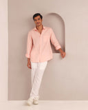 Set of 2: Velocity Button-Down Shirt & Cedar Tailored Pants - Peach - Image 5