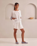 Set of 2: Soar Kimono Top & Aerial High Waisted Shorts - Image 3