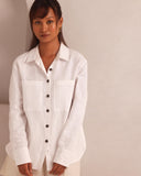Set of 2: Ivory Shirt & Aerial High Waisted Shorts - Image 3