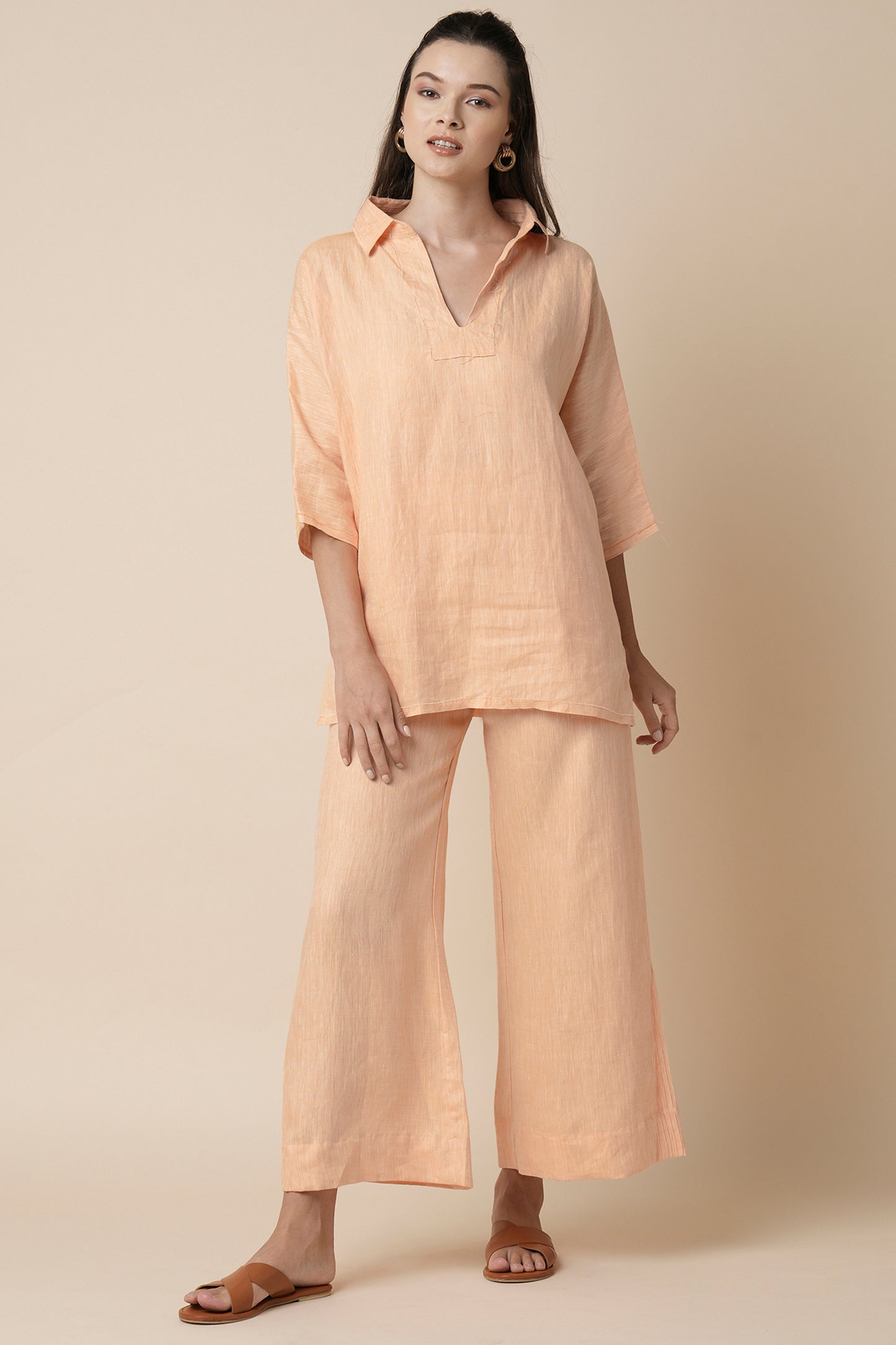 Set of 2: Current Shirt & Tranquil Pants - Orange