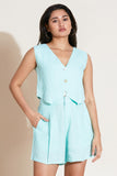 Set of 2: Serene Top & Aerial Shorts - Sky Blue - Image 4