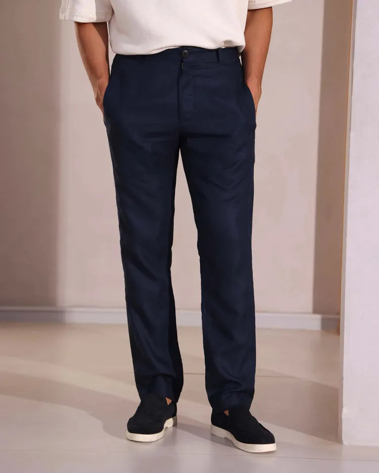 Set of 2: White Breath Shirt & Navy Cedar Pants