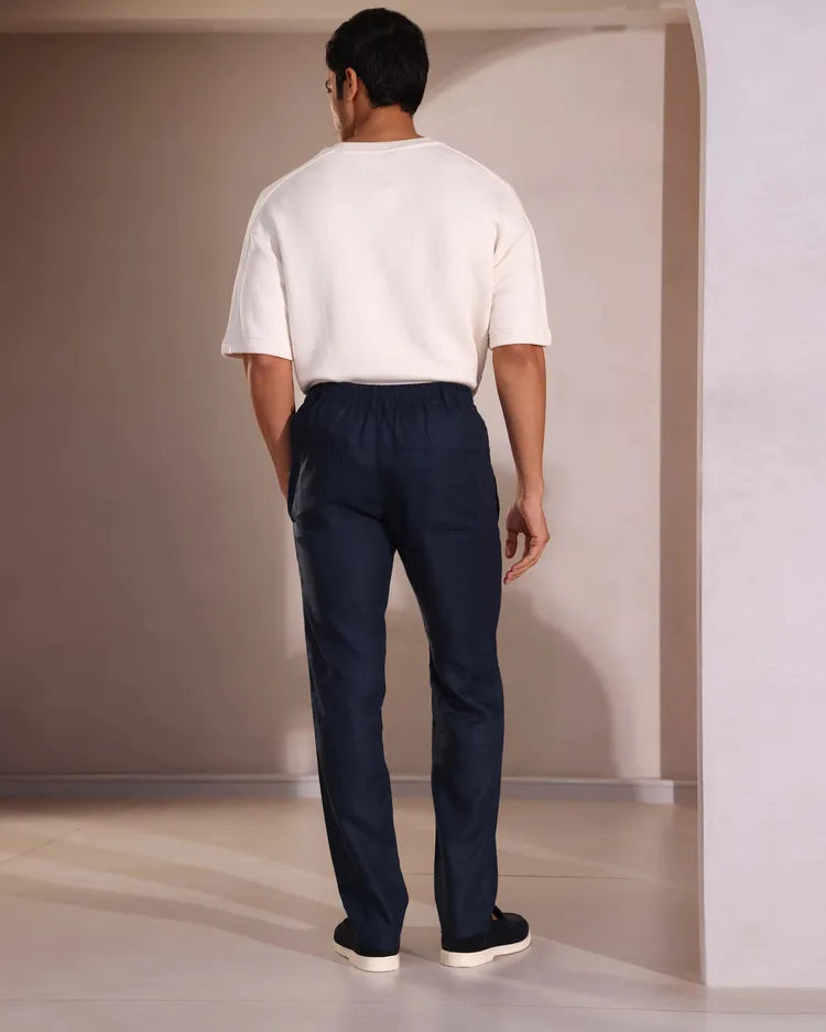 Set of 2: White Breath Shirt & Navy Cedar Pants