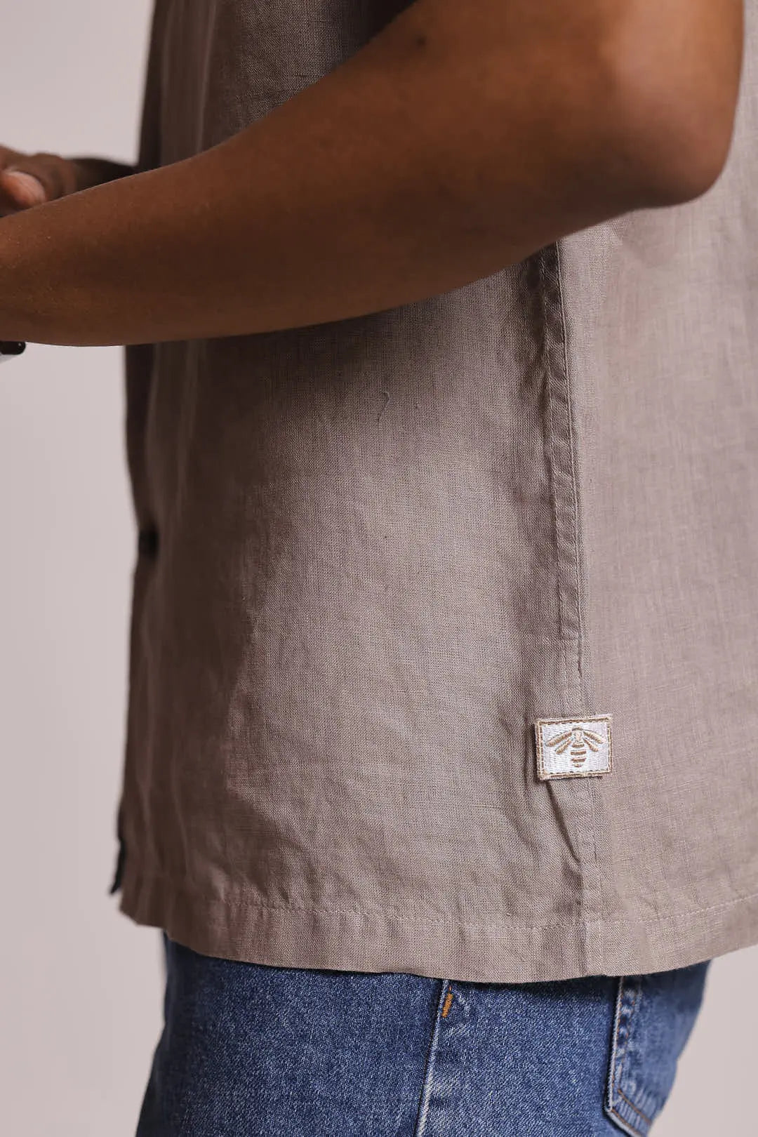 Khaki Straight Fit Ochre Casual Shirt