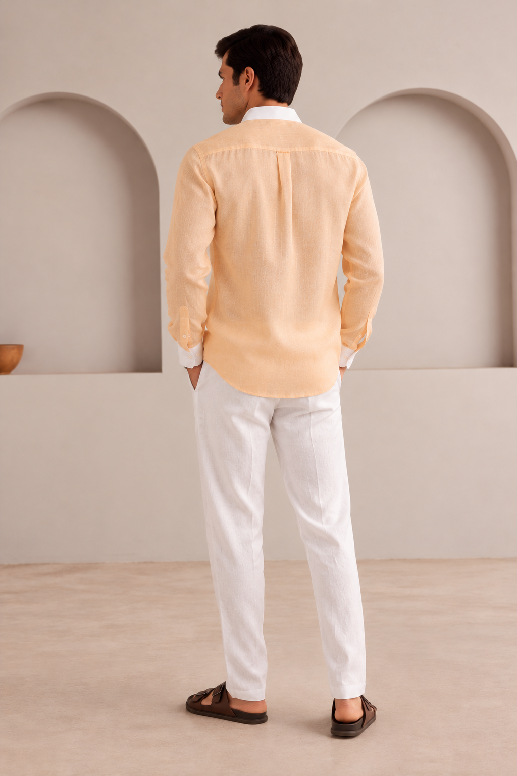 Set of 2: Light Peach Orbit Shirt & White Cedar Pants