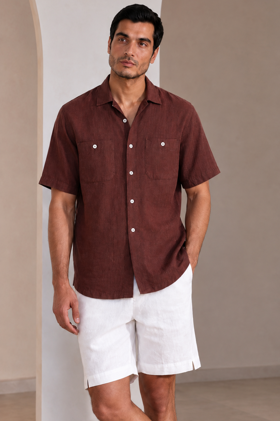 Brown Dawn Half Sleeve Casual Shirt