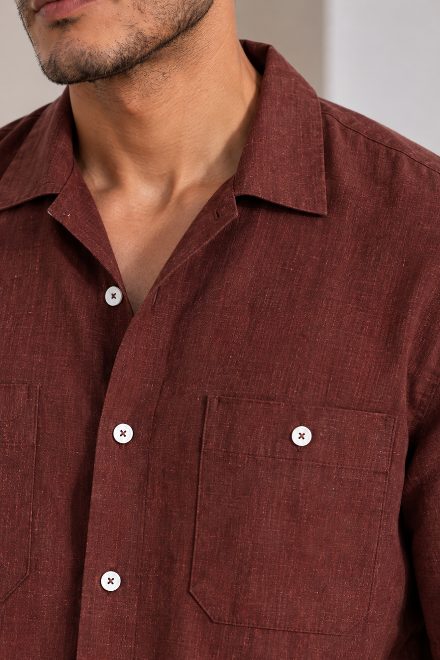 Brown Dawn Half Sleeve Casual Shirt