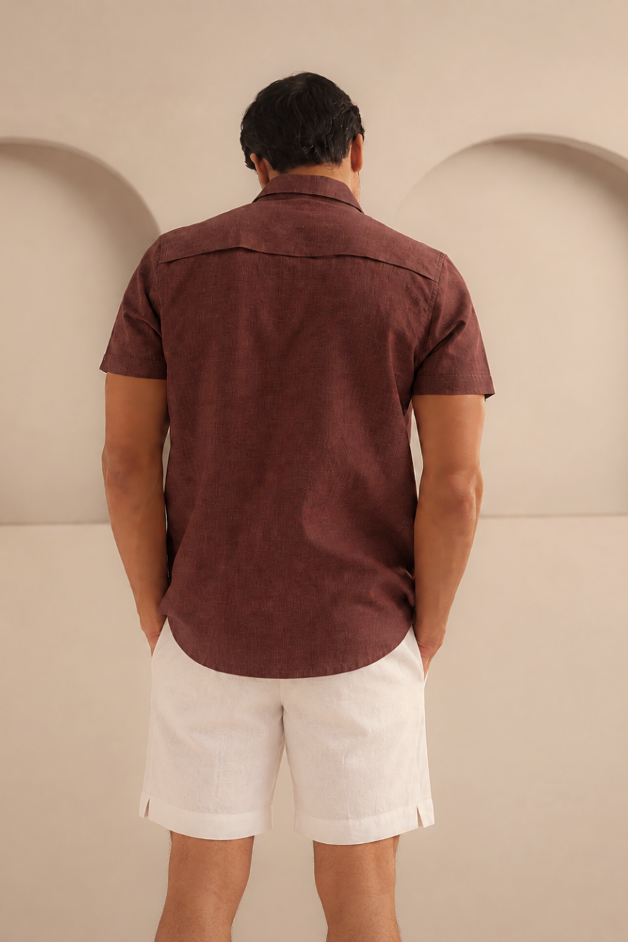 Brown Dawn Half Sleeve Casual Shirt