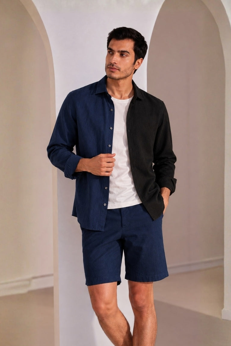 Set of 2: Navy Gust Shirt & Bonzai Shorts