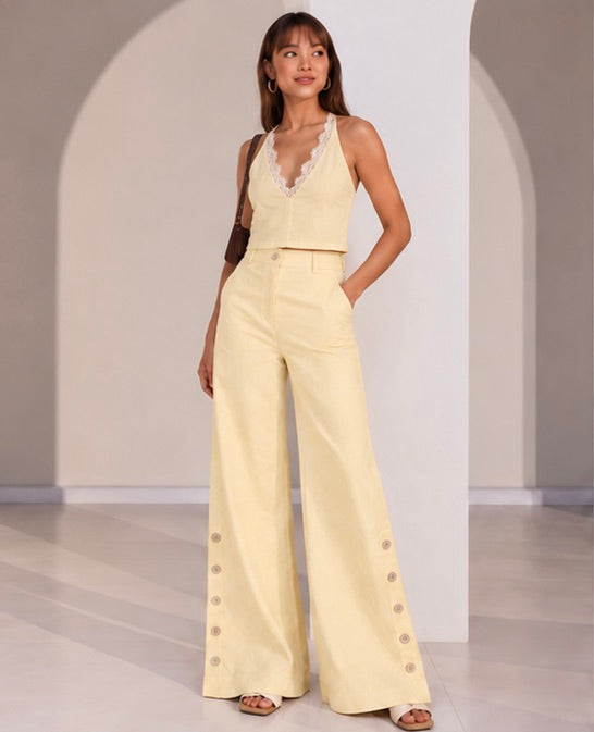Butter Yellow Mia Crop Top