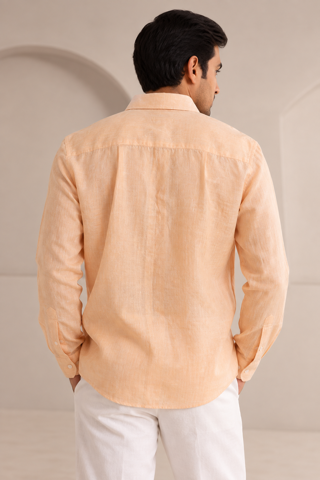Set of 2: Light Peach Aether Shirt & White Cedar Pants