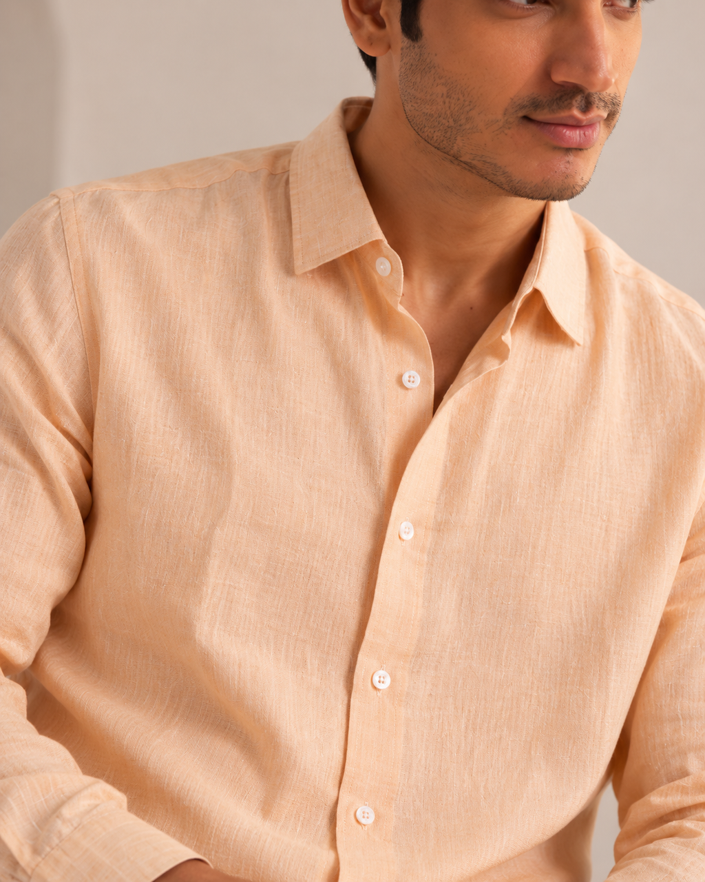 Set of 2: Light Peach Aether Shirt & White Cedar Pants