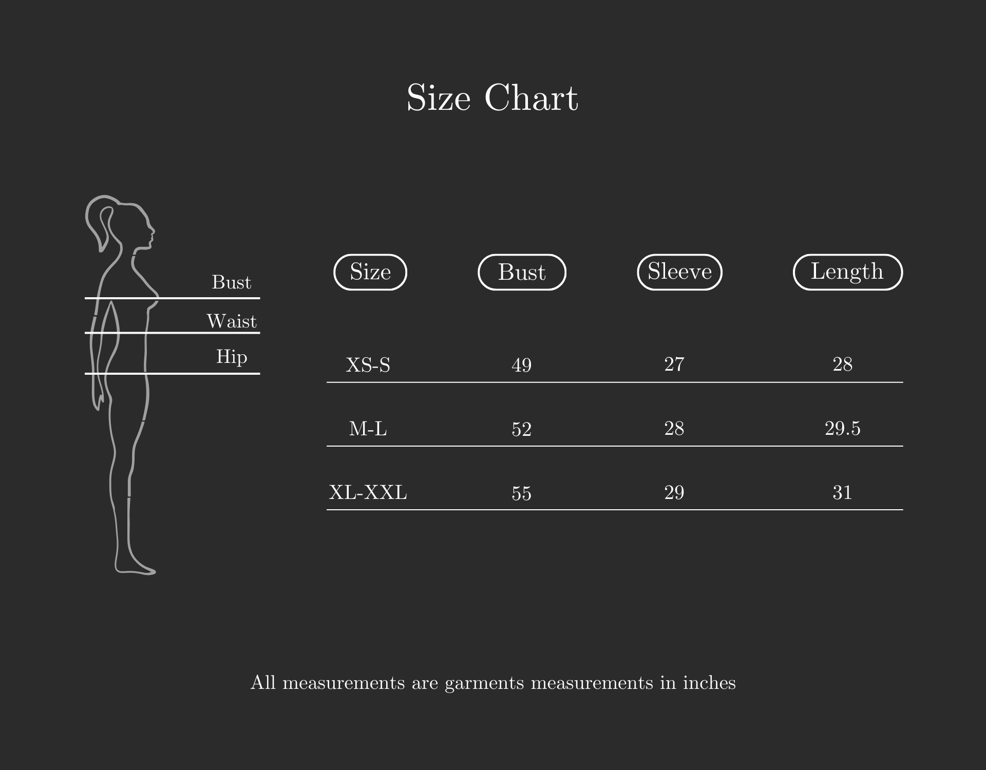 Size Chart (variant 8163835773120)