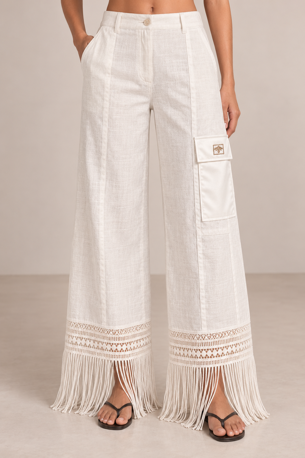 Set of 2: White Mia Crop Top & Alba Pants