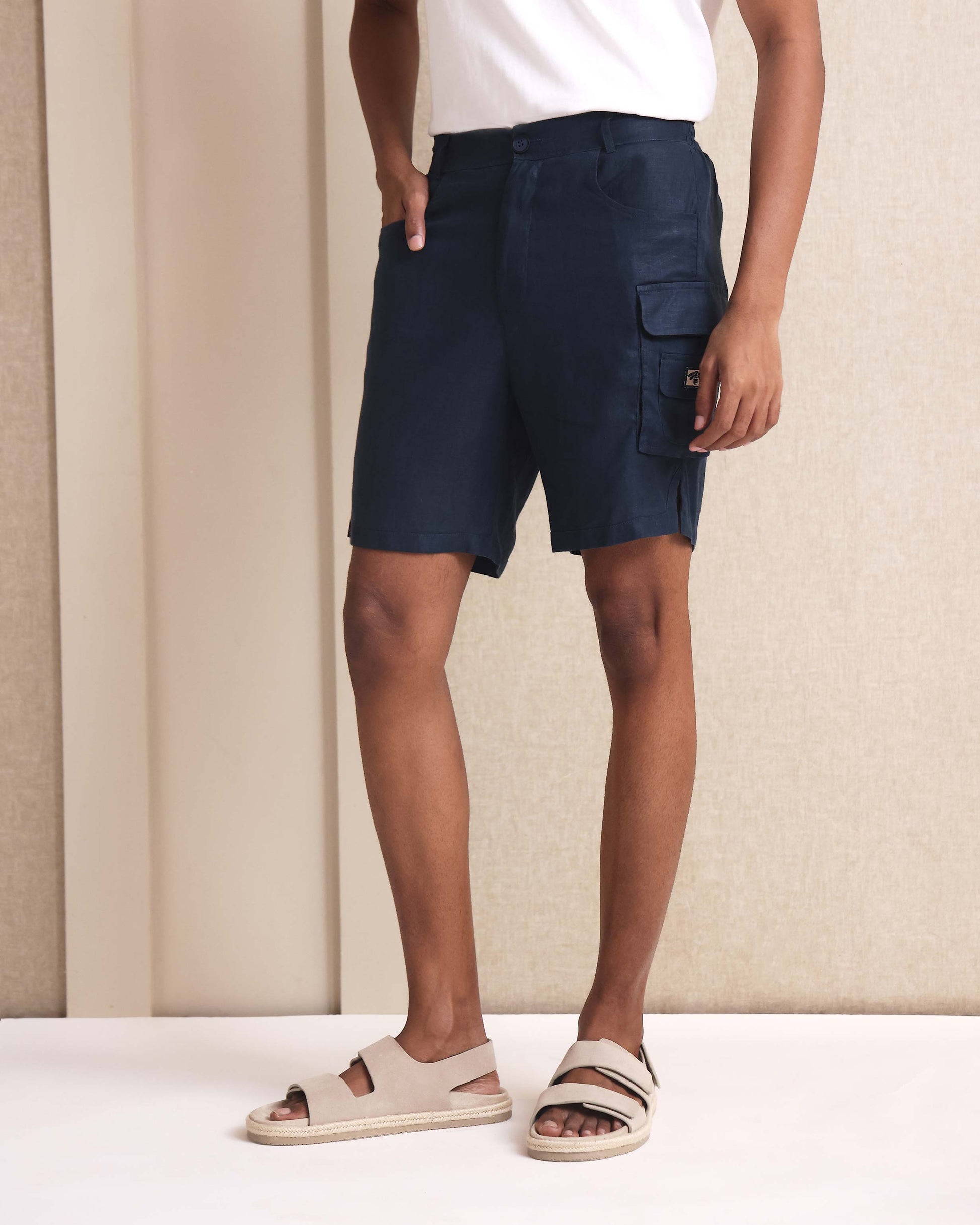 Set of 2: Marine Double Collar Shirt & Onyx Shorts
