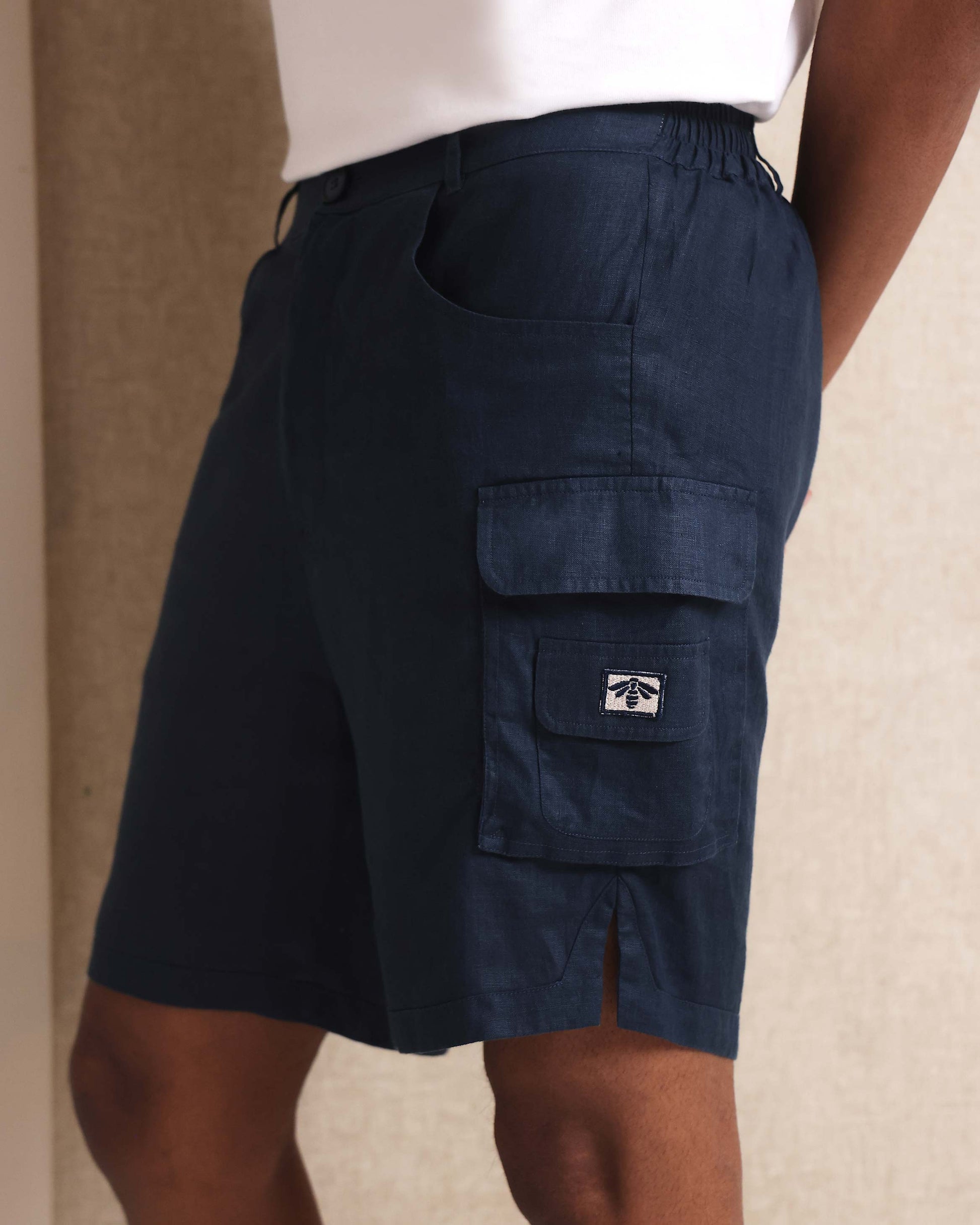 Set of 2: Marine Double Collar Shirt & Onyx Shorts