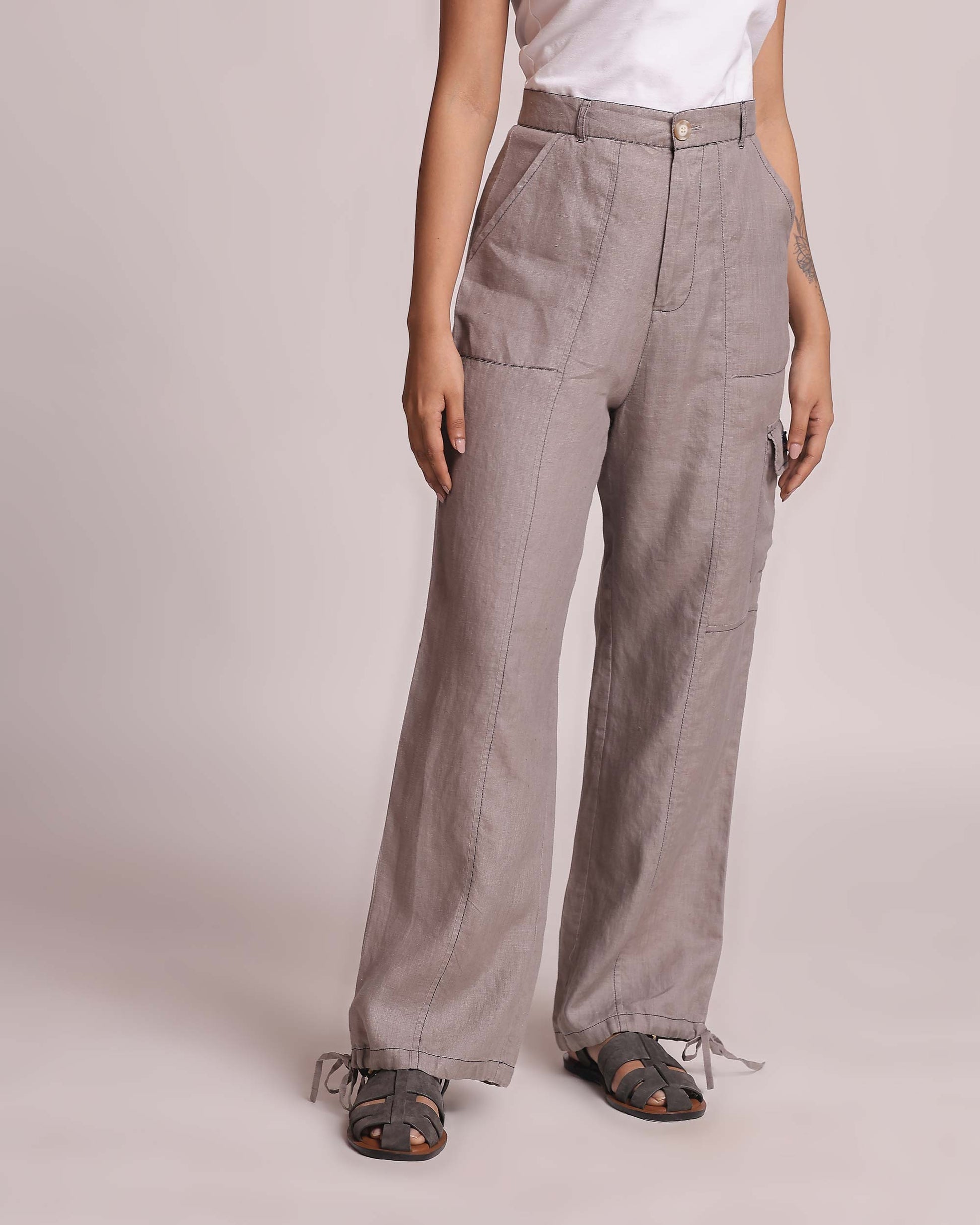 Set of 2: Coral ruffle shirt & Sienna Cargo Pants