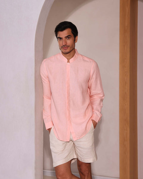 Set of 2: Neo Chinese Collar Shirt and Bonzai Shorts