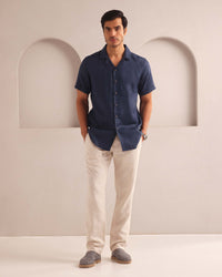 Navy/Oatmeal
