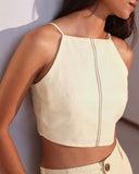 Set of 2:  Mellow Top & Marigold Pants - Beige - Image 3