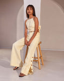 Set of 2:  Mellow Top & Marigold Pants - Beige - Image 5