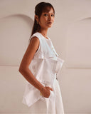Set of 2: Mondrian Jacket & Aerial High Waisted Shorts - White - Image 2
