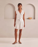 Set of 2: Serene Top & Aerial Shorts - White - Image 2
