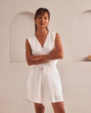 Set of 2: Serene Top & Aerial Shorts - White - Image 3