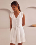 Set of 2: Serene Top & Aerial Shorts - White - Image 1