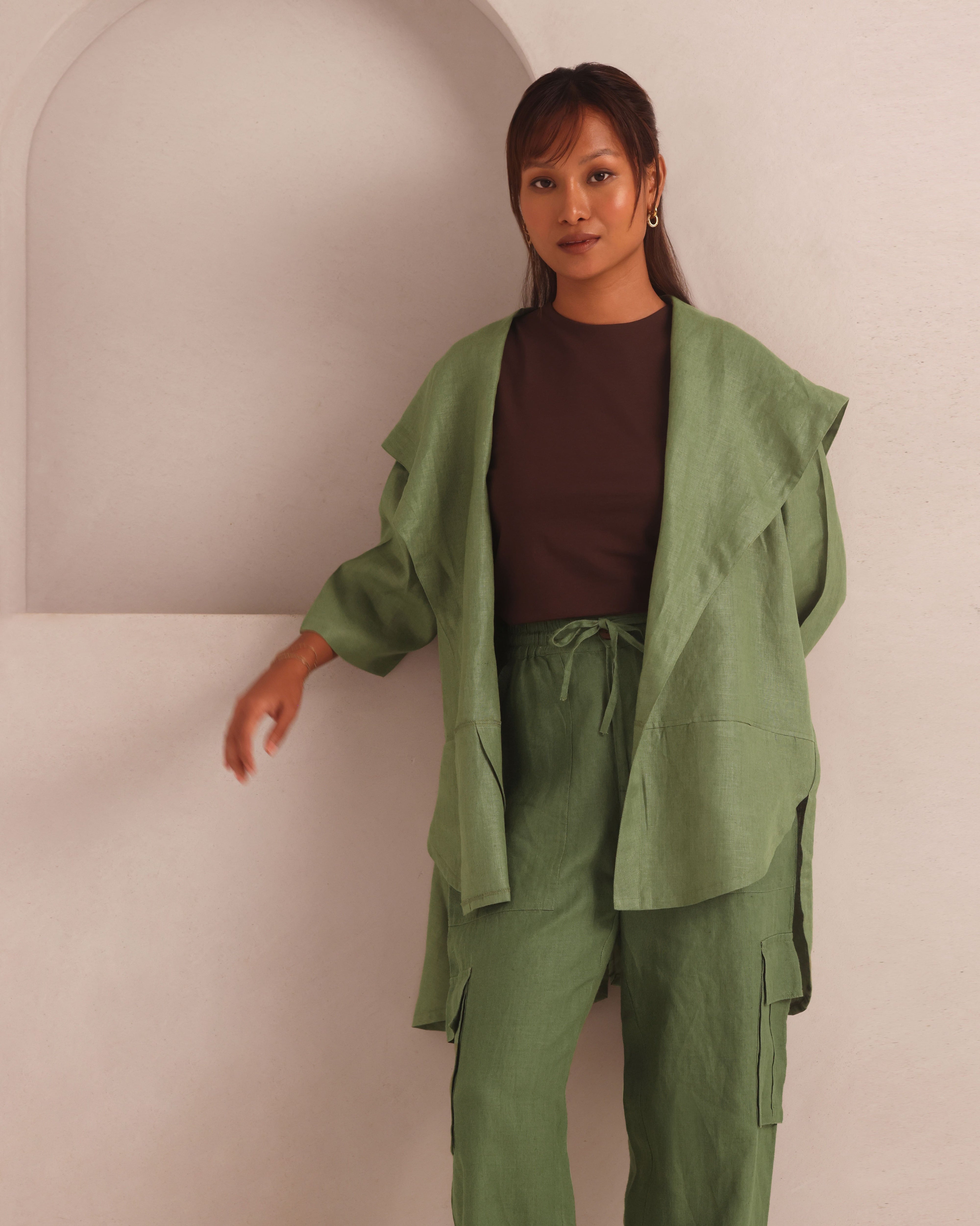 Set of 2: Banyan Jacket & Savannah Cargo Pants - Olive