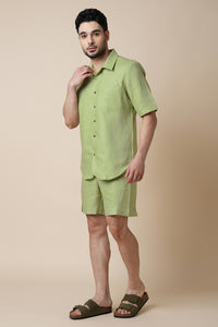 Set of 2: Palm Shirt & Bonzai Shorts - Sage