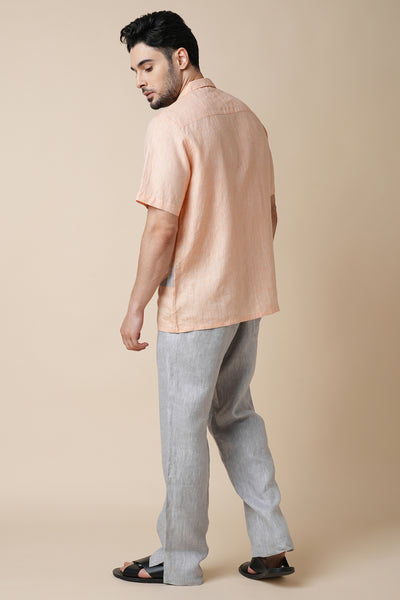 Set of 2: Rustle Shirt & Thrive Pants - Orange and Light Grey