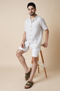 Set of 2: Rustle Shirt & Cardinal Shorts - Big Stripes and White