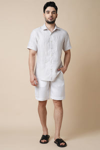 Set of 2: Vital Shirt & Cardinal Shorts - Big Stripes and White