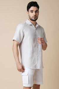 Set of 2: Vital Shirt & Cardinal Shorts - Big Stripes and White