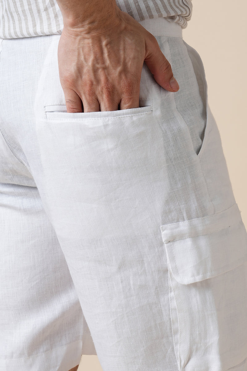 Cardinal Cargo Shorts- White