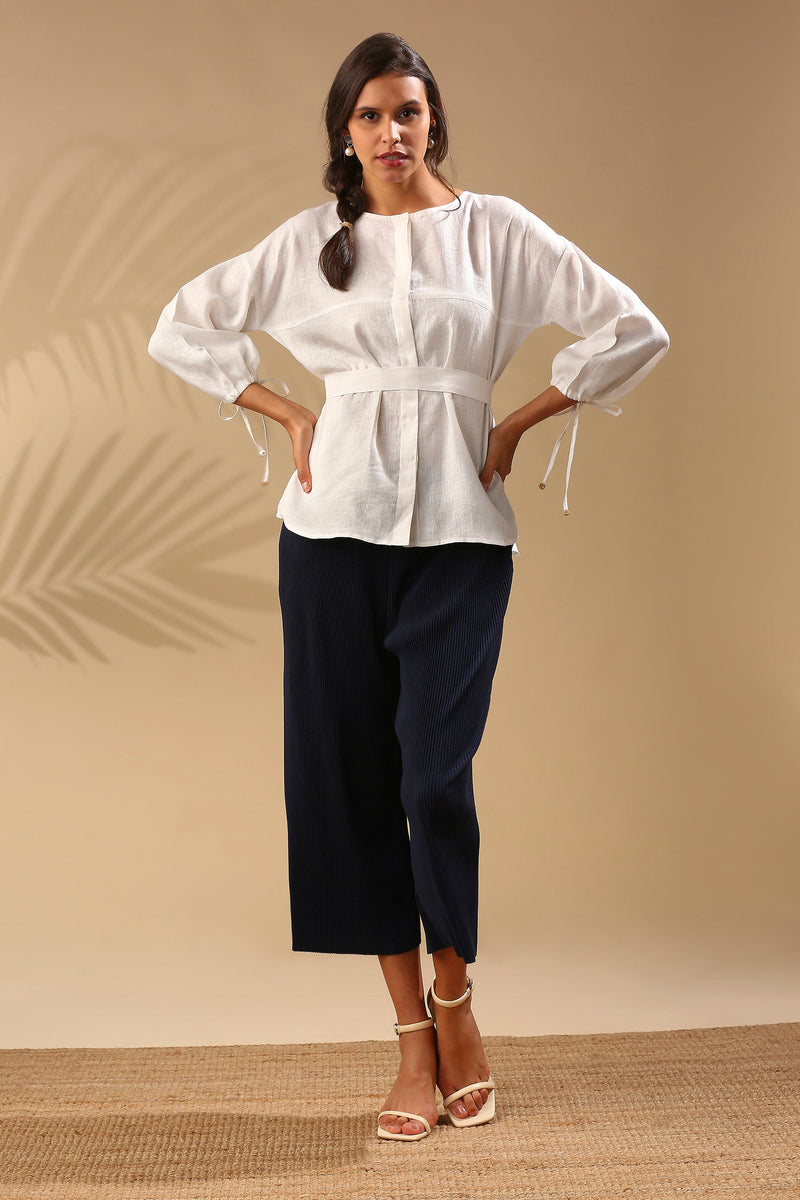 Koa Bomber Jacket / Top - White | Relove