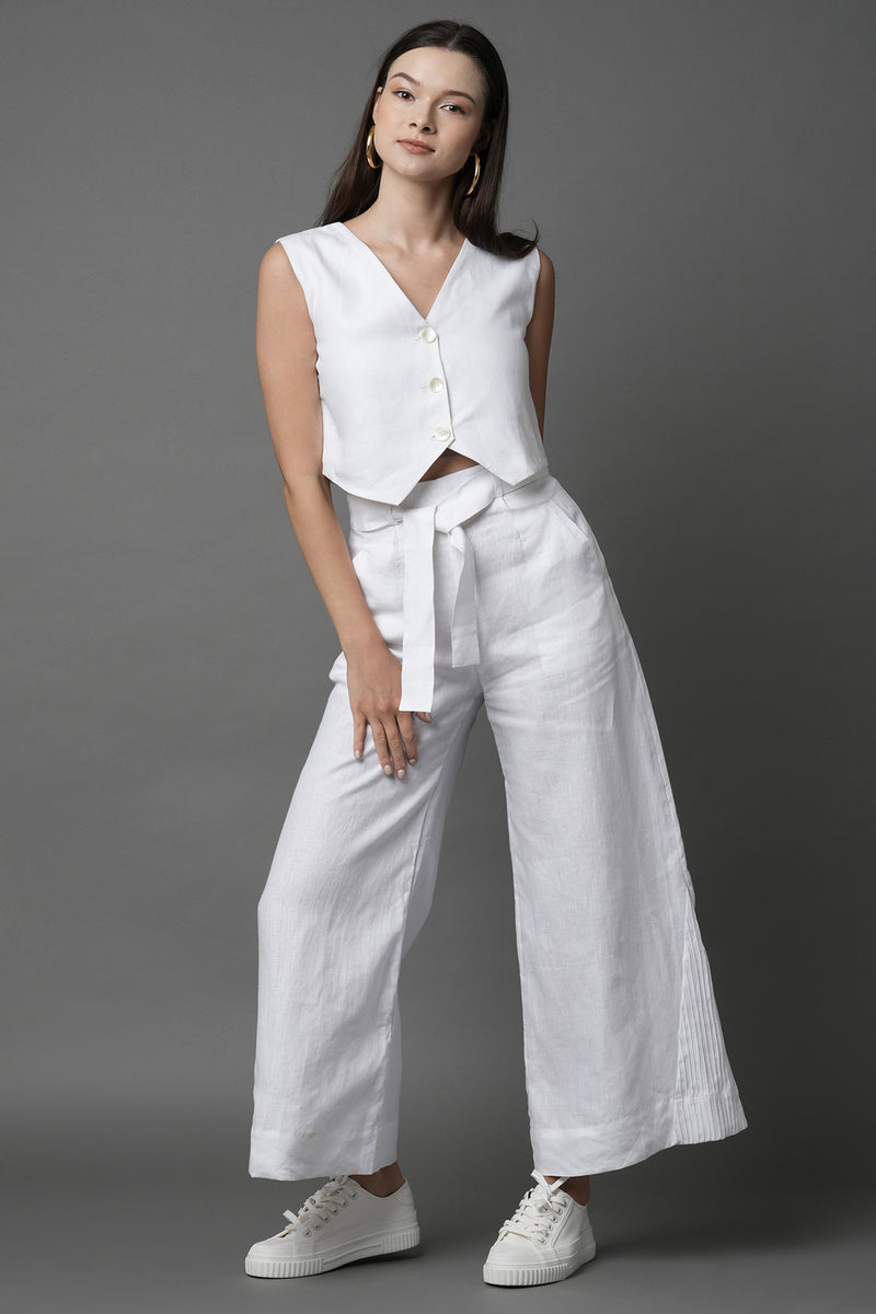 Tranquil Flared Pants - White