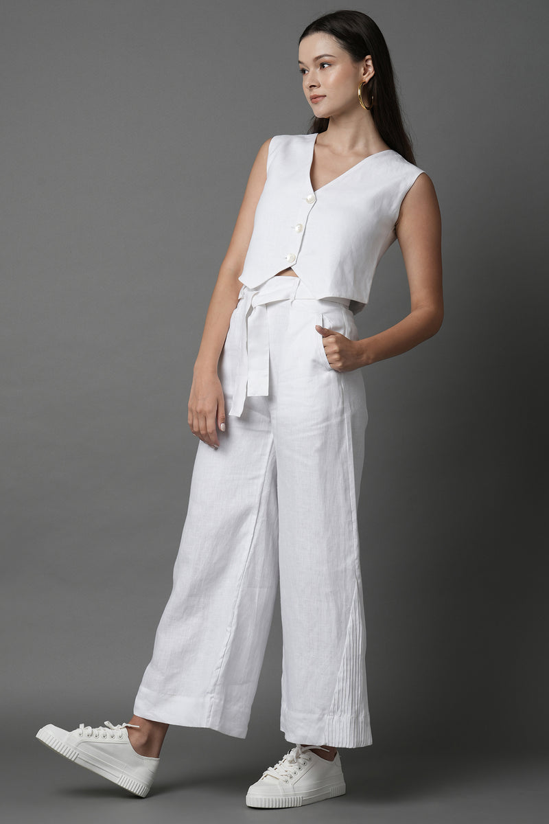 Tranquil Flared Pants - White