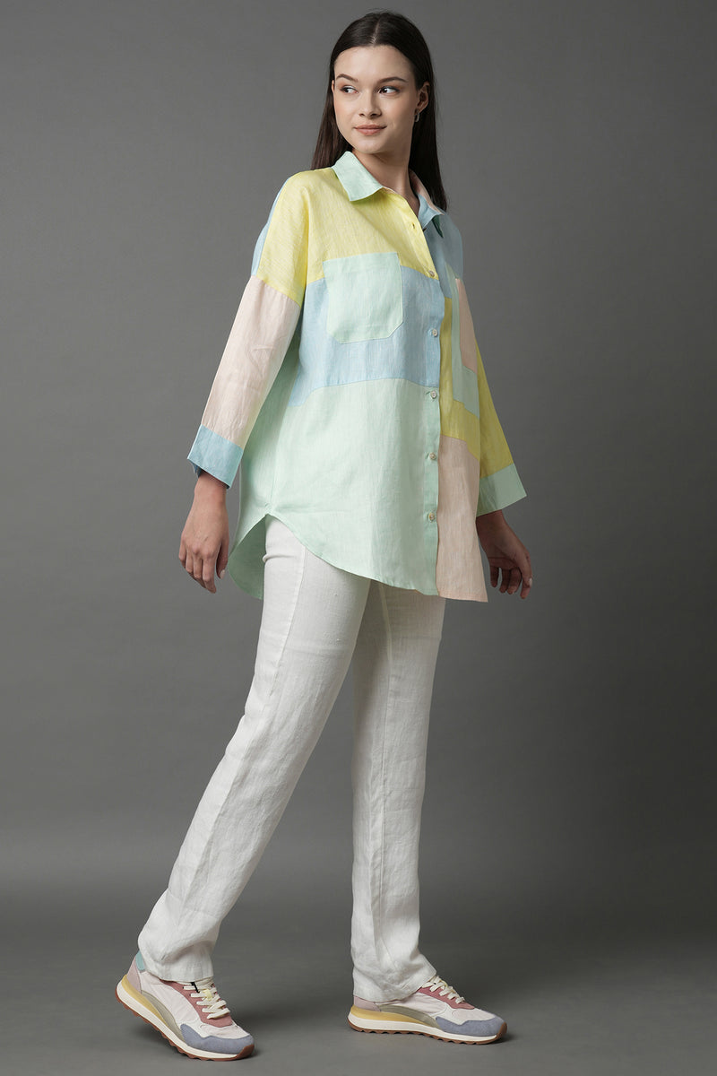 Aurora Shirt - Pastel Colour Block