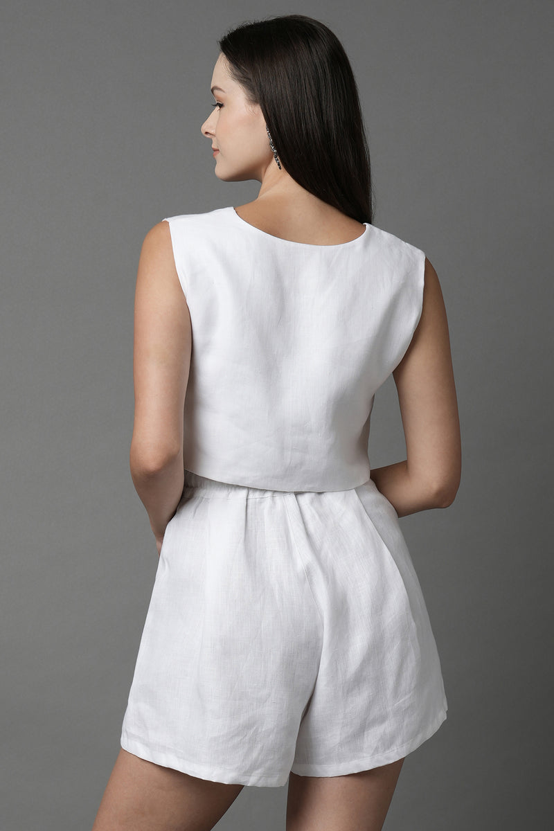 Set of 2: Serene Top & Aerial Shorts - White