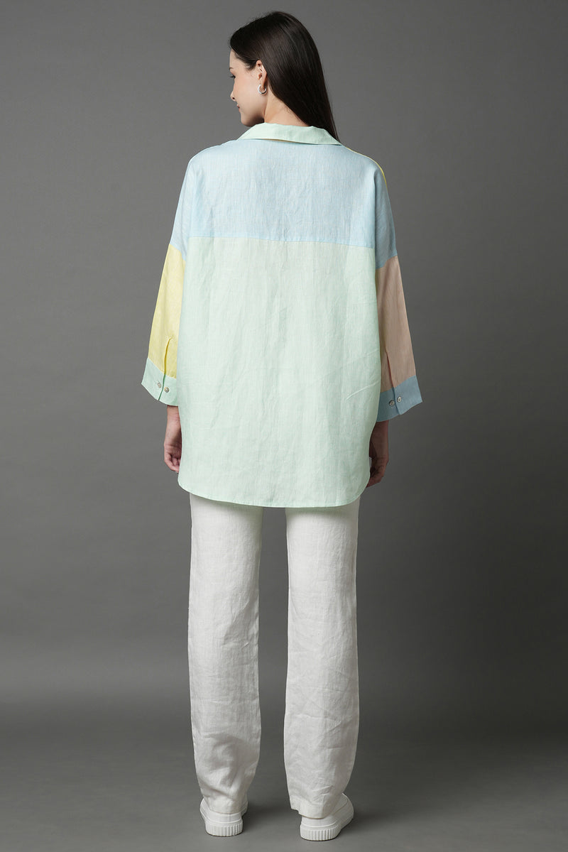 Aurora Shirt - Pastel Colour Block