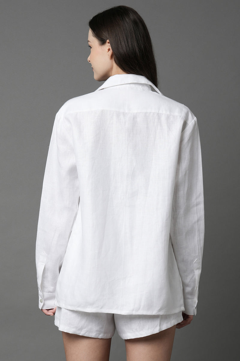 Calm Full Sleeve Shirt - White