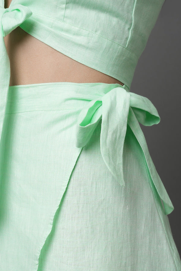 Swirl Wrap Skirt- Mint