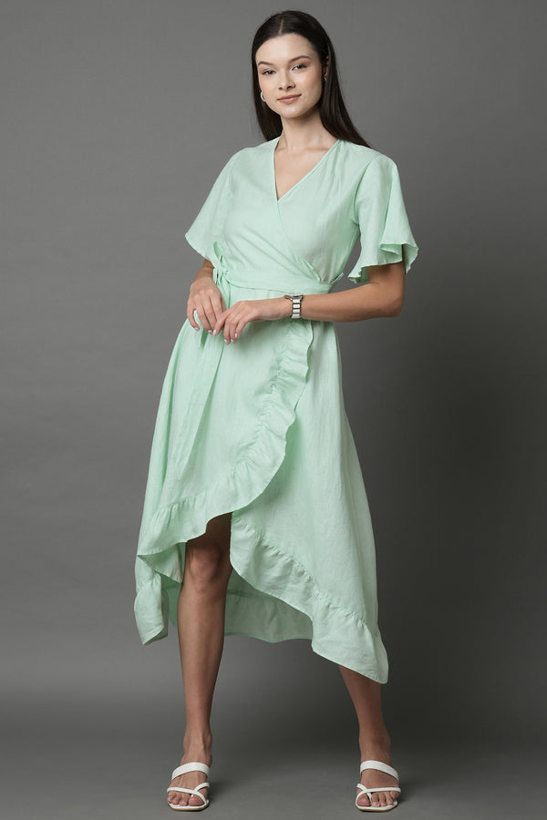 Whirl Wrap Dress - Mint