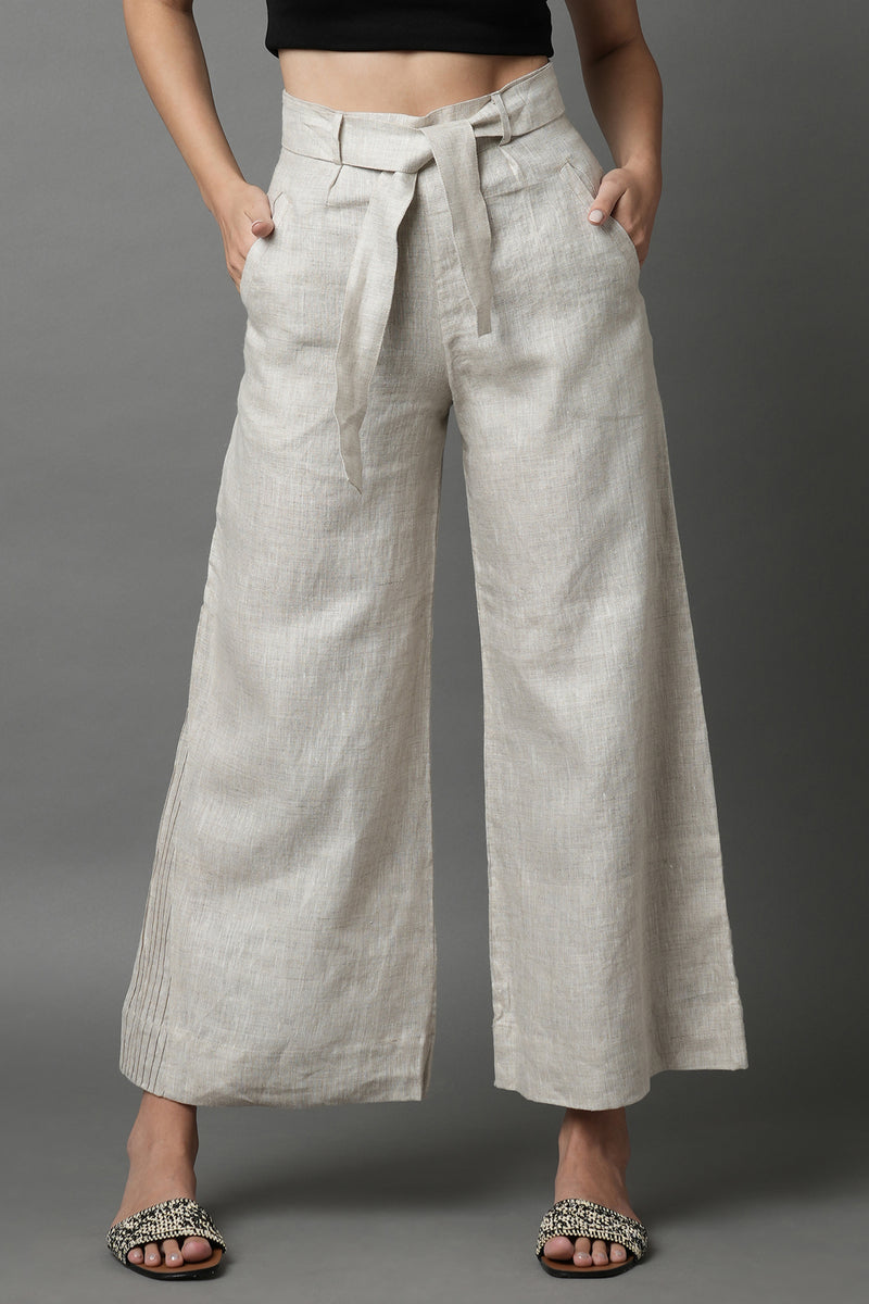 Tranquil Flared Pants - Oatmeal