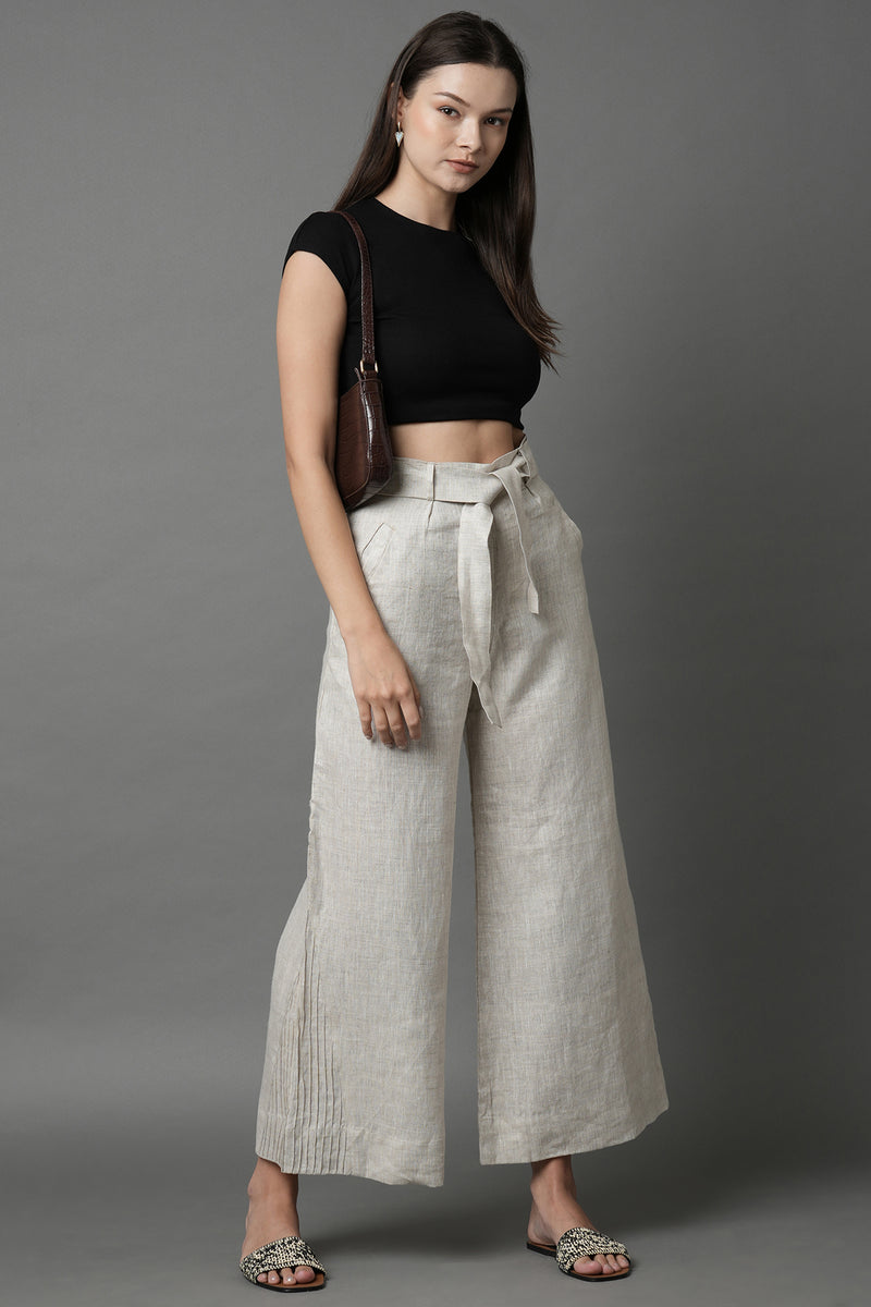 Tranquil Flared Pants - Oatmeal