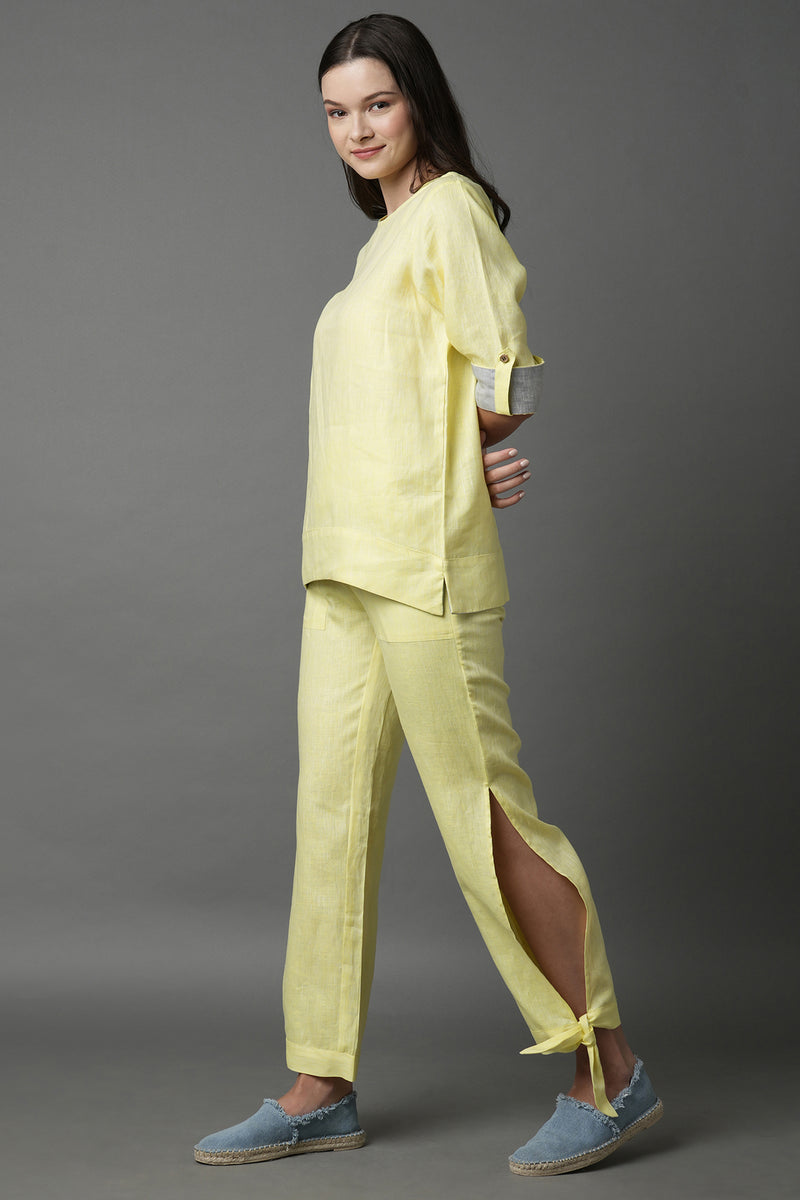Set of 2: Whisper Top & Flutter Pants - Yellow