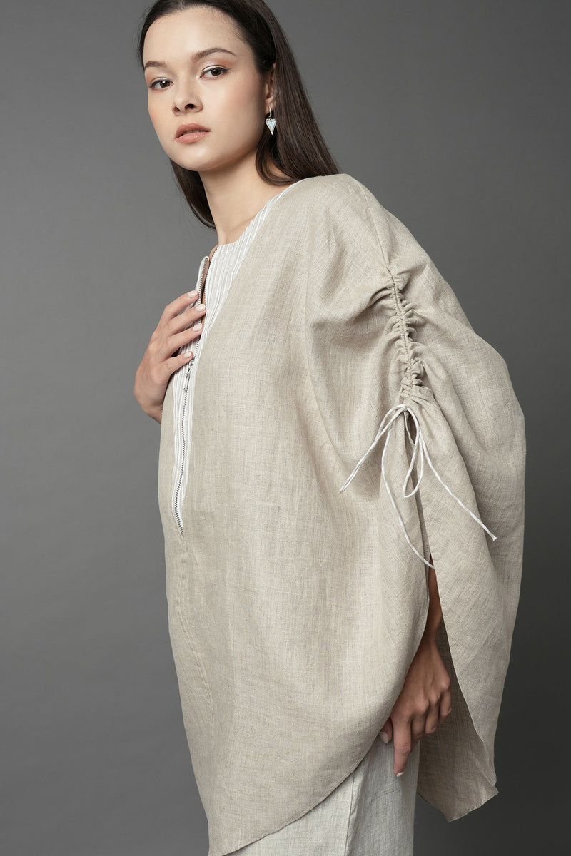 Set of 2: Gale Overlay & Tranquil Pants - Oatmeal