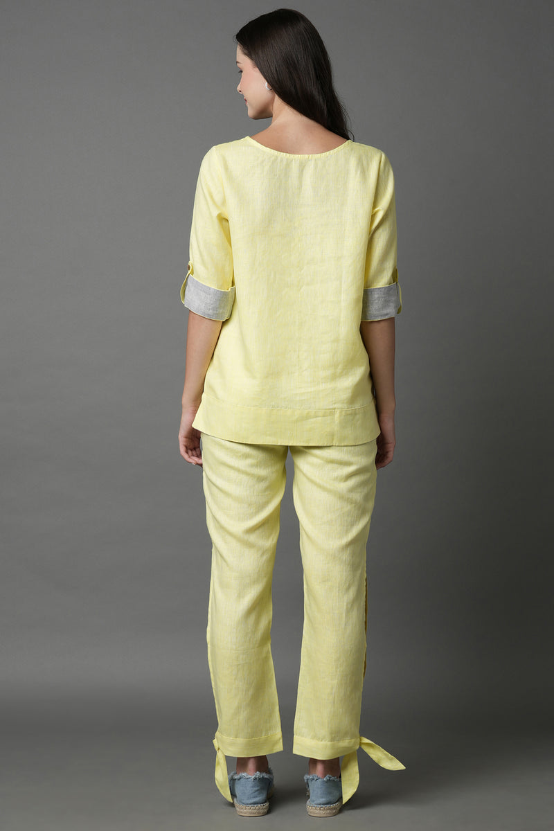 Set of 2: Whisper Top & Flutter Pants - Yellow